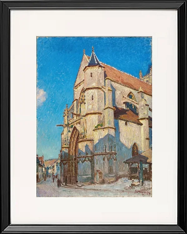 Alfred Sisley - Die Kirche von Moret 1894 | Giclée Kunstdruck gerahmt