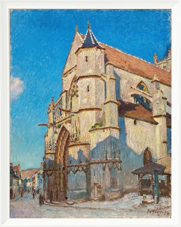 Alfred Sisley - Die Kirche von Moret 1894 | Giclée Kunstdruck gerahmt