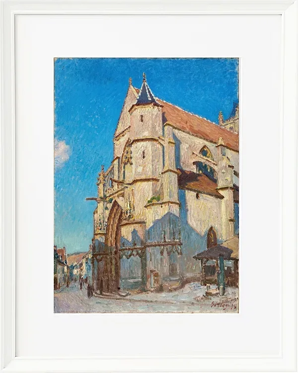 Alfred Sisley - Die Kirche von Moret 1894 | Giclée Kunstdruck gerahmt