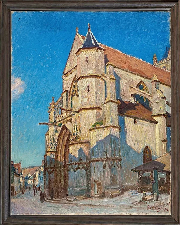 Alfred Sisley - Die Kirche von Moret 1894 | Giclée Kunstdruck gerahmt