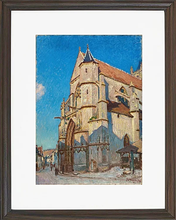 Alfred Sisley - Die Kirche von Moret 1894 | Giclée Kunstdruck gerahmt