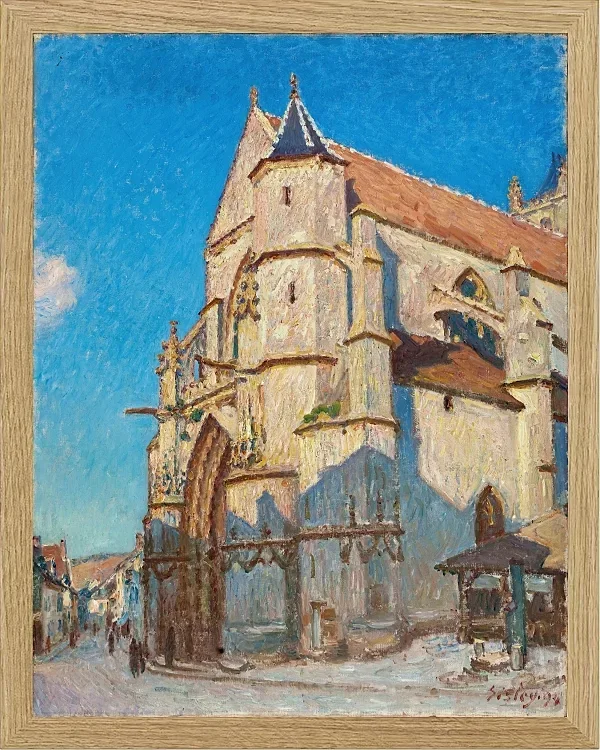 Alfred Sisley - Die Kirche von Moret 1894 | Giclée Kunstdruck gerahmt