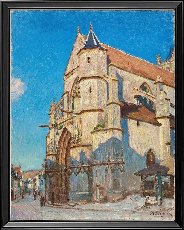 Alfred Sisley - Die Kirche von Moret 1894 | Giclée Kunstdruck gerahmt
