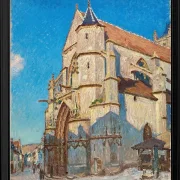 Alfred Sisley - Die Kirche von Moret 1894 | Giclée Kunstdruck gerahmt