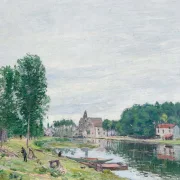 Alfred Sisley - Die Matrat-Werft, Moret-Sur-Loing 1892 | Giclée Kunstdruck gerahmt