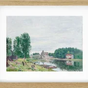Alfred Sisley - Die Matrat-Werft, Moret-Sur-Loing 1892 | Giclée Kunstdruck gerahmt