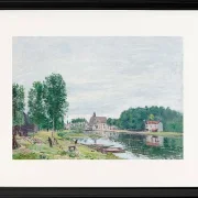 Alfred Sisley - Die Matrat-Werft, Moret-Sur-Loing 1892 | Giclée Kunstdruck gerahmt