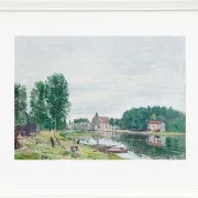 Alfred Sisley - Die Matrat-Werft, Moret-Sur-Loing 1892 | Giclée Kunstdruck gerahmt