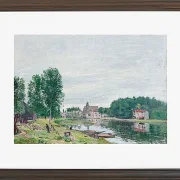 Alfred Sisley - Die Matrat-Werft, Moret-Sur-Loing 1892 | Giclée Kunstdruck gerahmt