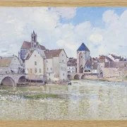 Alfred Sisley - Die Moret Brücke 1890 | Giclée Kunstdruck gerahmt