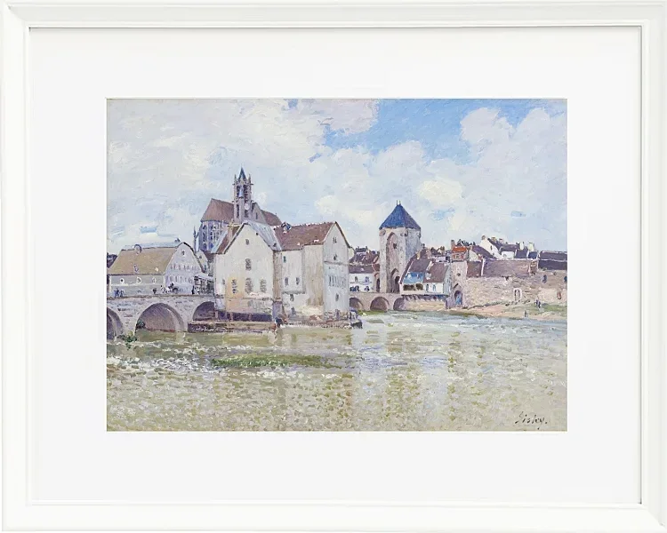 Alfred Sisley - Die Moret Brücke 1890 | Giclée Kunstdruck gerahmt