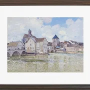 Alfred Sisley - Die Moret Brücke 1890 | Giclée Kunstdruck gerahmt