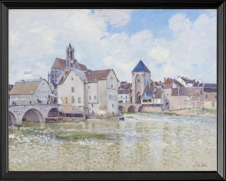 Alfred Sisley - Die Moret Brücke 1890 | Giclée Kunstdruck gerahmt