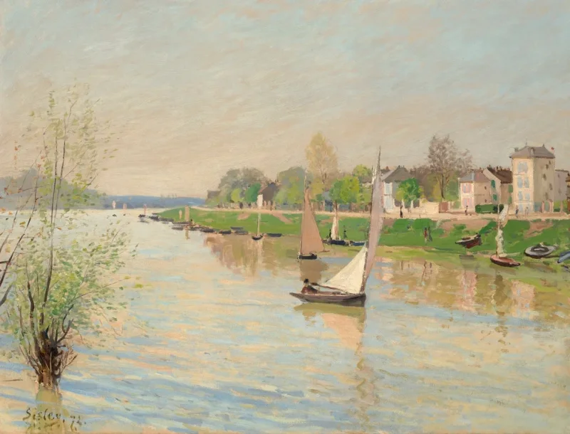 Alfred Sisley - Die Seine bei Argenteuil 1872 | Giclée Kunstdruck gerahmt
