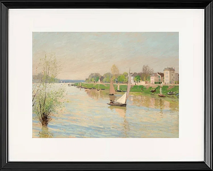 Alfred Sisley - Die Seine bei Argenteuil 1872 | Giclée Kunstdruck gerahmt