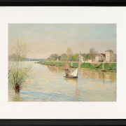 Alfred Sisley - Die Seine bei Argenteuil 1872 | Giclée Kunstdruck gerahmt