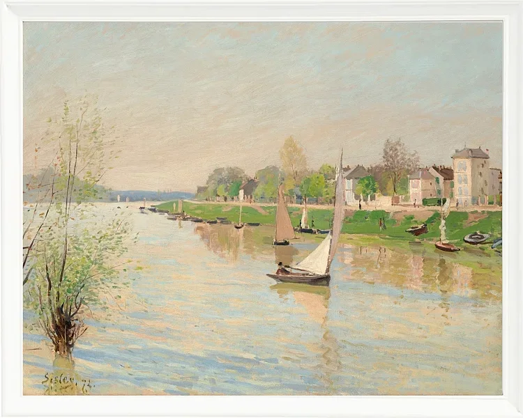 Alfred Sisley - Die Seine bei Argenteuil 1872 | Giclée Kunstdruck gerahmt