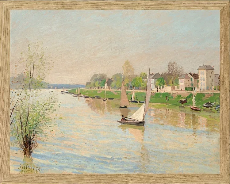 Alfred Sisley - Die Seine bei Argenteuil 1872 | Giclée Kunstdruck gerahmt