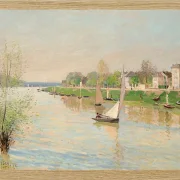 Alfred Sisley - Die Seine bei Argenteuil 1872 | Giclée Kunstdruck gerahmt