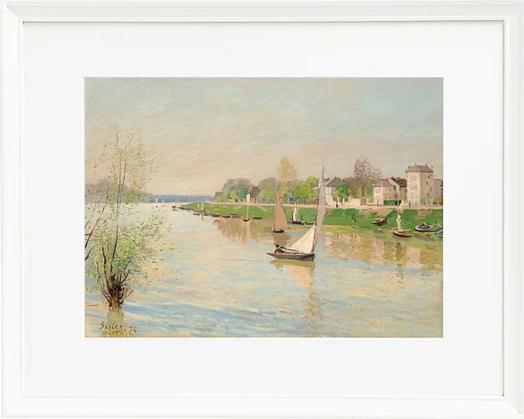 Alfred Sisley - Die Seine bei Argenteuil 1872 | Giclée Kunstdruck gerahmt