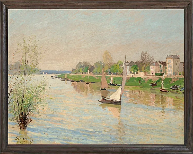 Alfred Sisley - Die Seine bei Argenteuil 1872 | Giclée Kunstdruck gerahmt