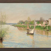 Alfred Sisley - Die Seine bei Argenteuil 1872 | Giclée Kunstdruck gerahmt