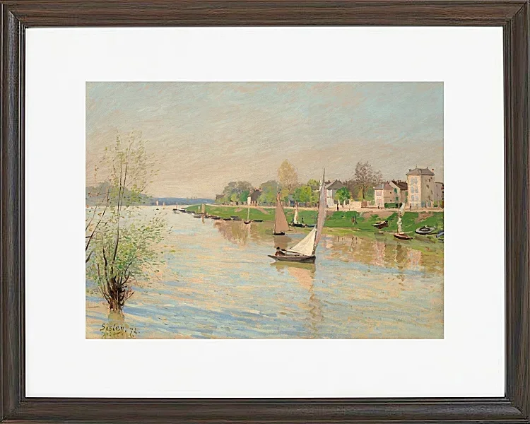 Alfred Sisley - Die Seine bei Argenteuil 1872 | Giclée Kunstdruck gerahmt