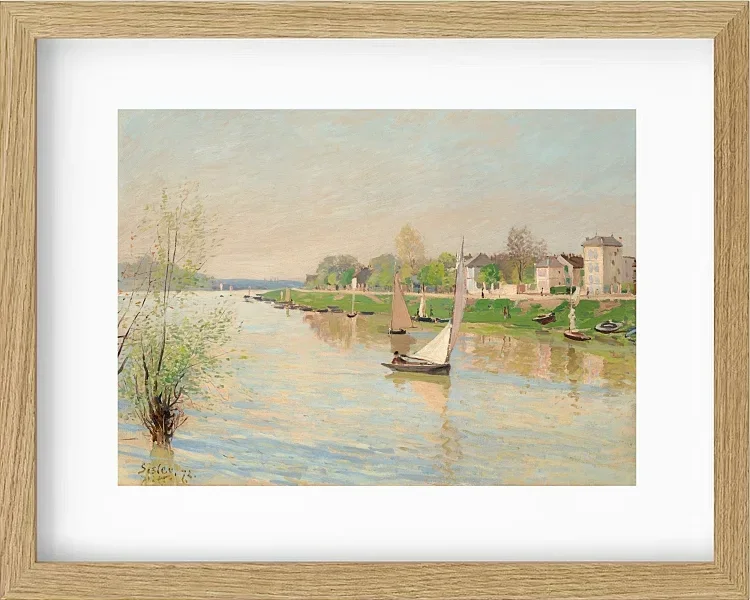 Alfred Sisley - Die Seine bei Argenteuil 1872 | Giclée Kunstdruck gerahmt