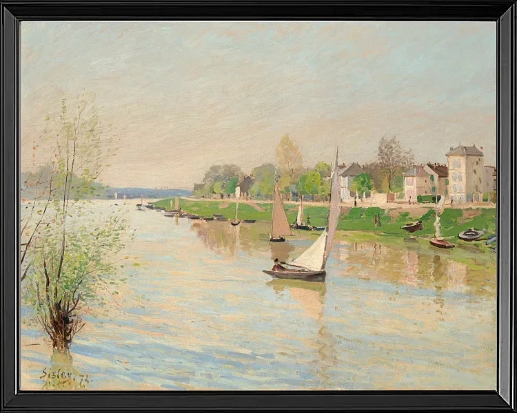 Alfred Sisley - Die Seine bei Argenteuil 1872 | Giclée Kunstdruck gerahmt