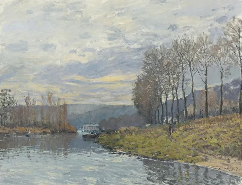 Alfred Sisley - Die Seine bei Argenteuil 1872 | Giclée Kunstdruck gerahmt