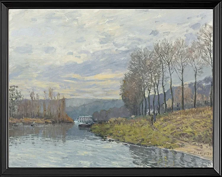 Alfred Sisley - Die Seine bei Argenteuil 1872 | Giclée Kunstdruck gerahmt