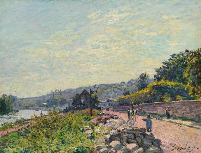 Alfred Sisley - Die Seine bei Bas-Meudon 1878 | Giclée Kunstdruck gerahmt