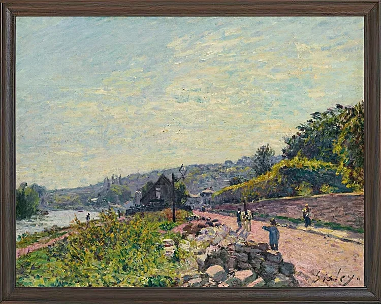 Alfred Sisley - Die Seine bei Bas-Meudon 1878 | Giclée Kunstdruck gerahmt