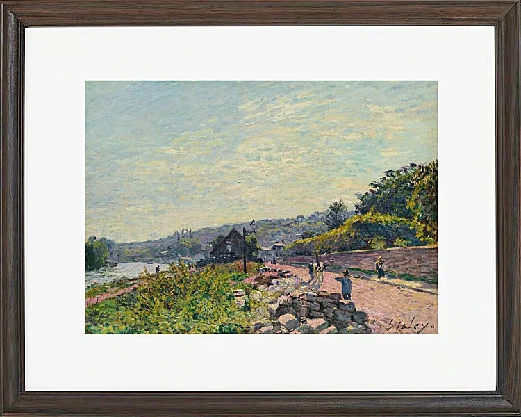 Alfred Sisley - Die Seine bei Bas-Meudon 1878 | Giclée Kunstdruck gerahmt