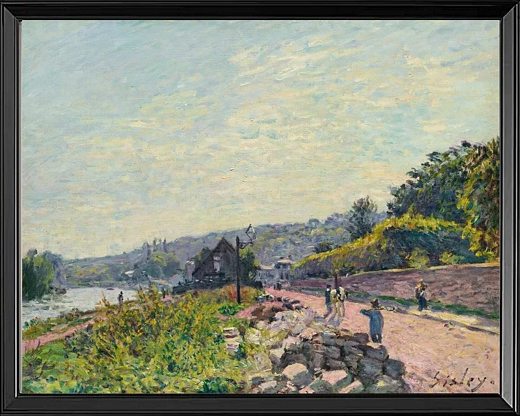 Alfred Sisley - Die Seine bei Bas-Meudon 1878 | Giclée Kunstdruck gerahmt