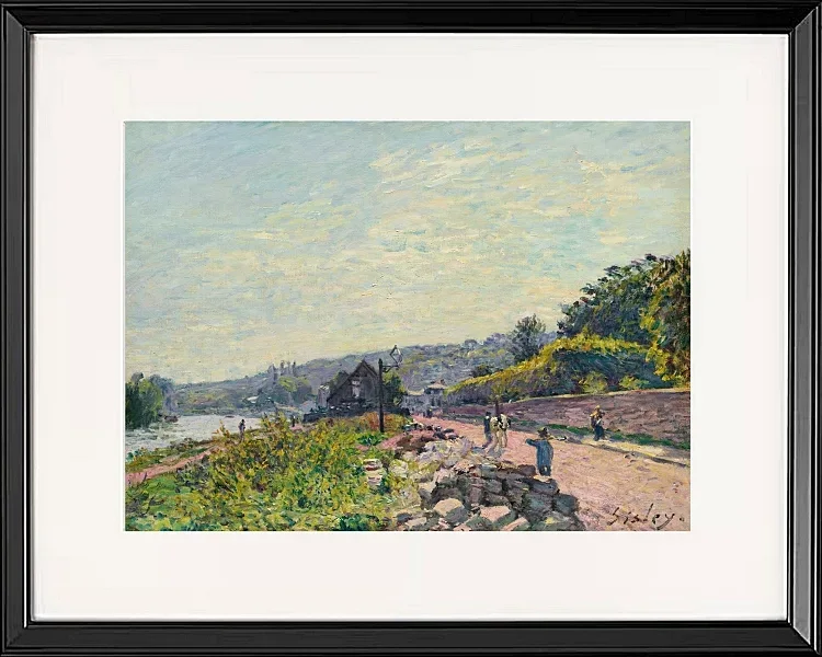 Alfred Sisley - Die Seine bei Bas-Meudon 1878 | Giclée Kunstdruck gerahmt