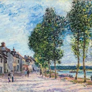 Alfred Sisley - Die Seine bei Bougival 1876 | Giclée Kunstdruck gerahmt