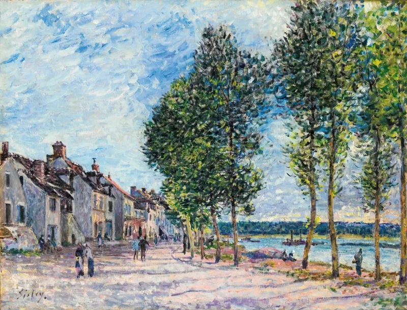 Alfred Sisley - Die Seine bei Bougival 1876 | Giclée Kunstdruck gerahmt
