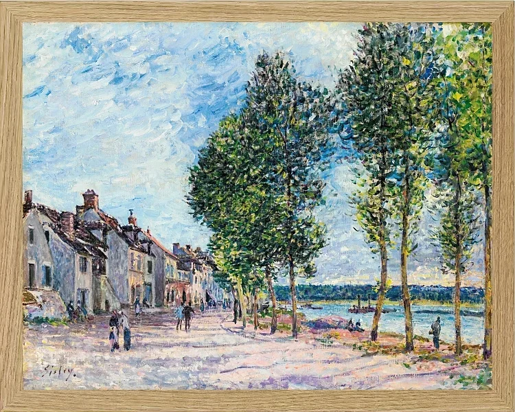 Alfred Sisley - Die Seine bei Bougival 1876 | Giclée Kunstdruck gerahmt