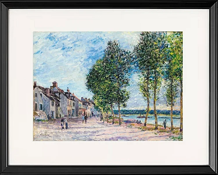 Alfred Sisley - Die Seine bei Bougival 1876 | Giclée Kunstdruck gerahmt