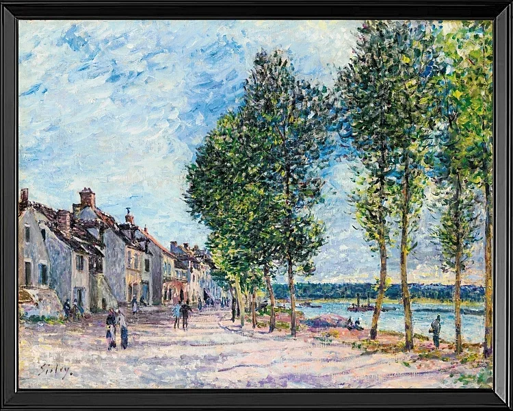 Alfred Sisley - Die Seine bei Bougival 1876 | Giclée Kunstdruck gerahmt