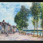 Alfred Sisley - Die Seine bei Bougival 1876 | Giclée Kunstdruck gerahmt