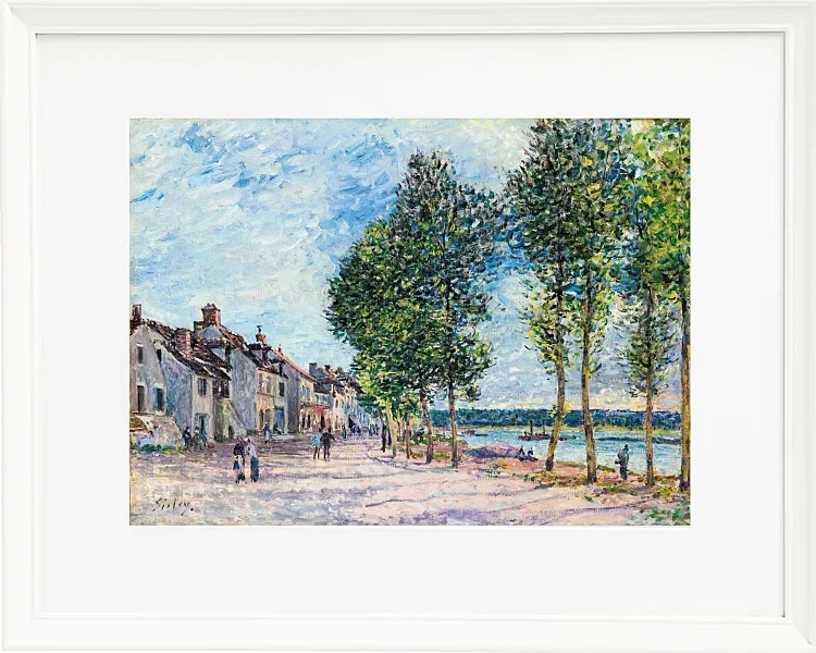 Alfred Sisley - Die Seine bei Bougival 1876 | Giclée Kunstdruck gerahmt