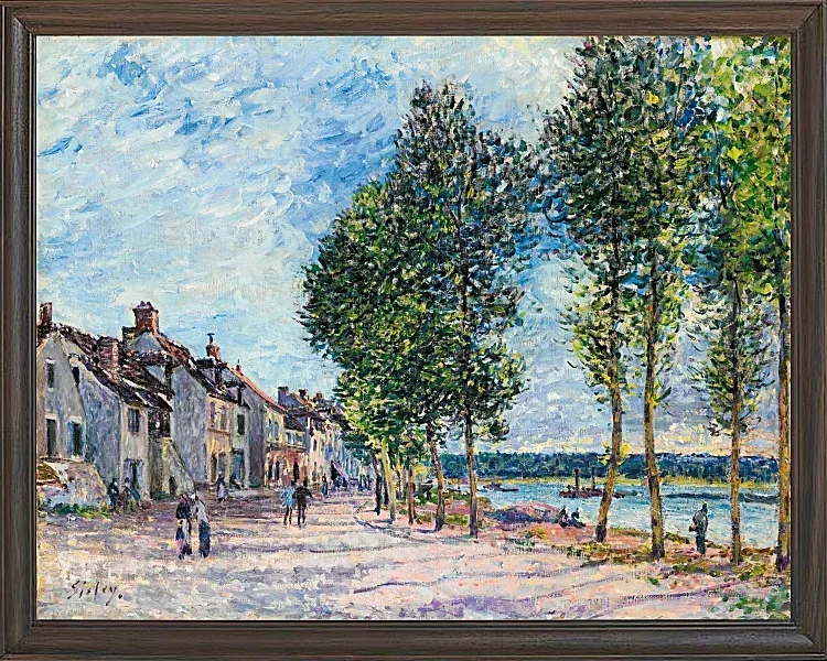 Alfred Sisley - Die Seine bei Bougival 1876 | Giclée Kunstdruck gerahmt