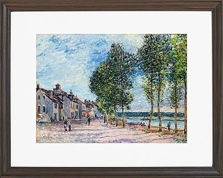 Alfred Sisley - Die Seine bei Bougival 1876 | Giclée Kunstdruck gerahmt