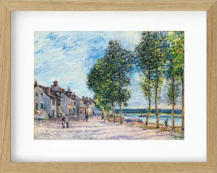 Alfred Sisley - Die Seine bei Bougival 1876 | Giclée Kunstdruck gerahmt