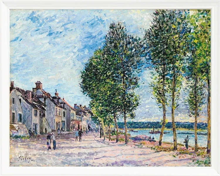 Alfred Sisley - Die Seine bei Bougival 1876 | Giclée Kunstdruck gerahmt