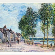 Alfred Sisley - Die Seine bei Bougival 1876 | Giclée Kunstdruck gerahmt