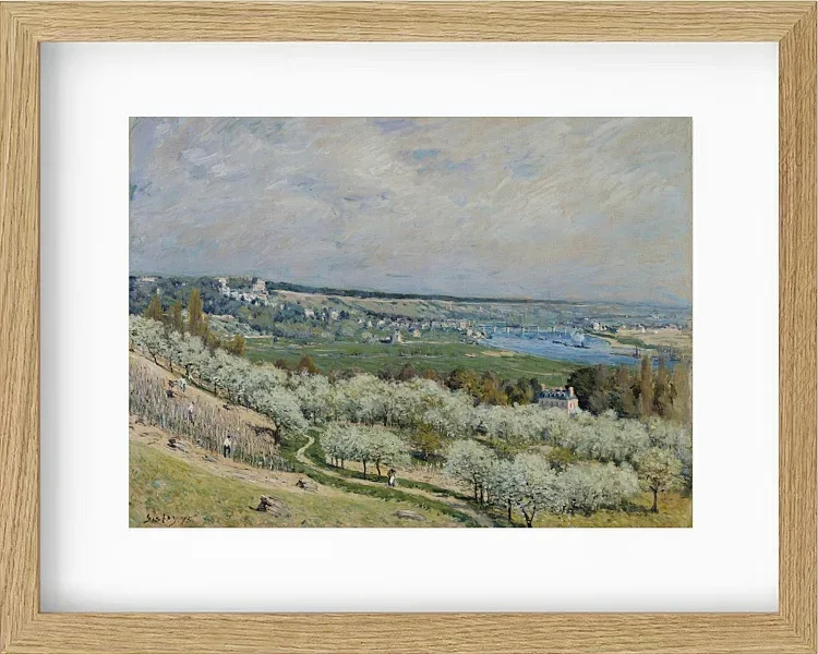 Alfred Sisley - Die Terrasse von Saint-Germain, Frühling 1875 | Giclée Kunstdruck gerahmt