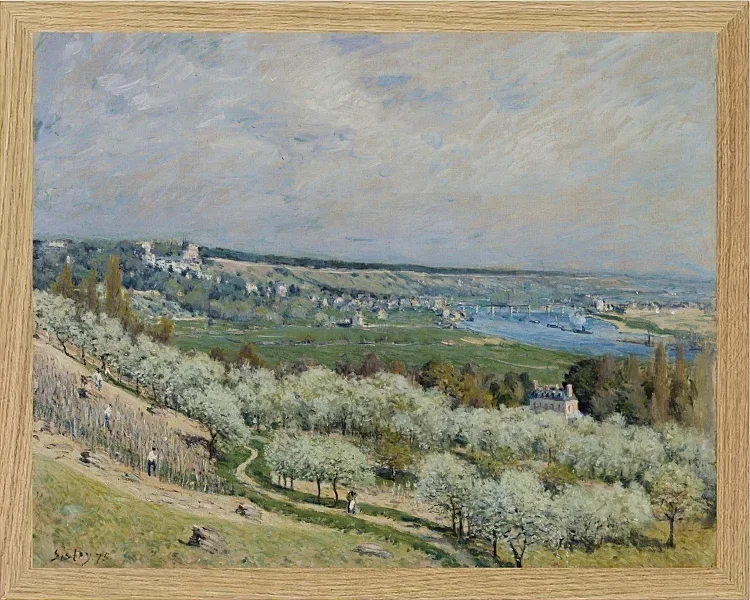Alfred Sisley - Die Terrasse von Saint-Germain, Frühling 1875 | Giclée Kunstdruck gerahmt